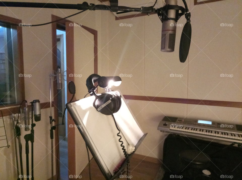 Recording studio. Voice recording