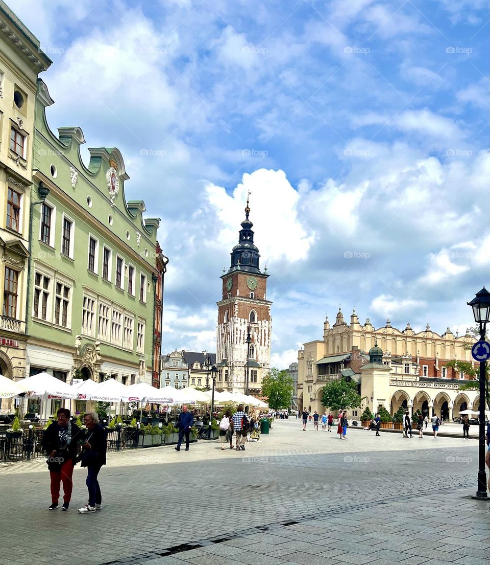 The Town Hall Tower in Krakow, Poland 