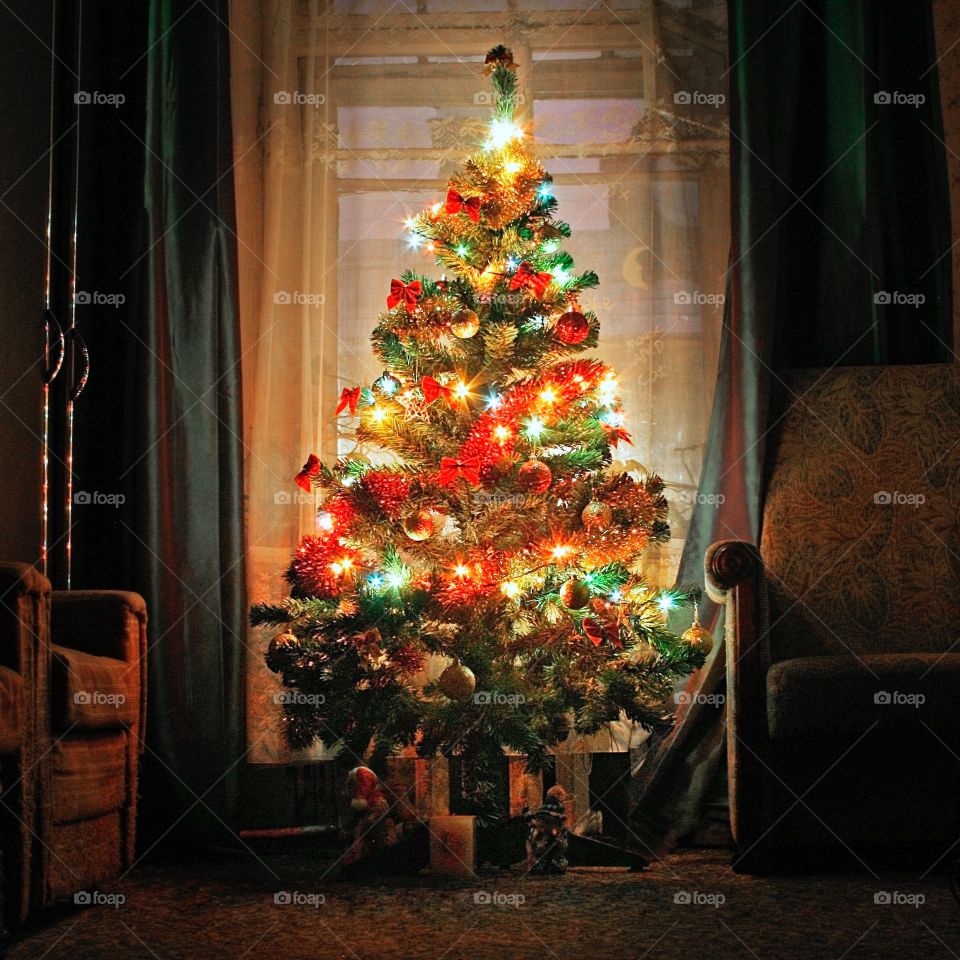 Christmas tree at home 