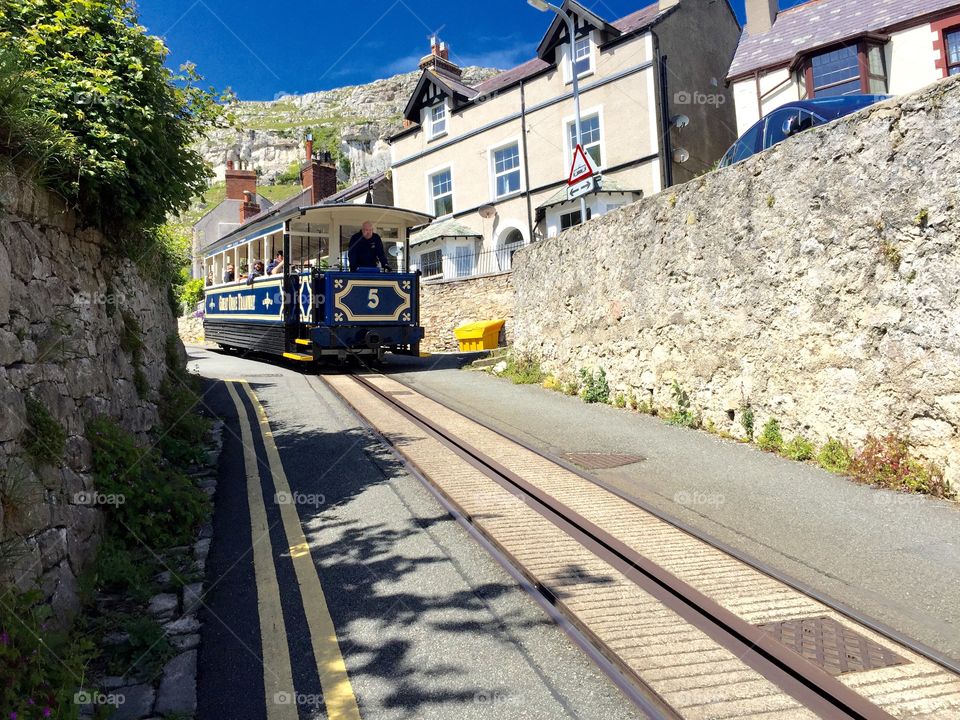 Traveling on the tram
