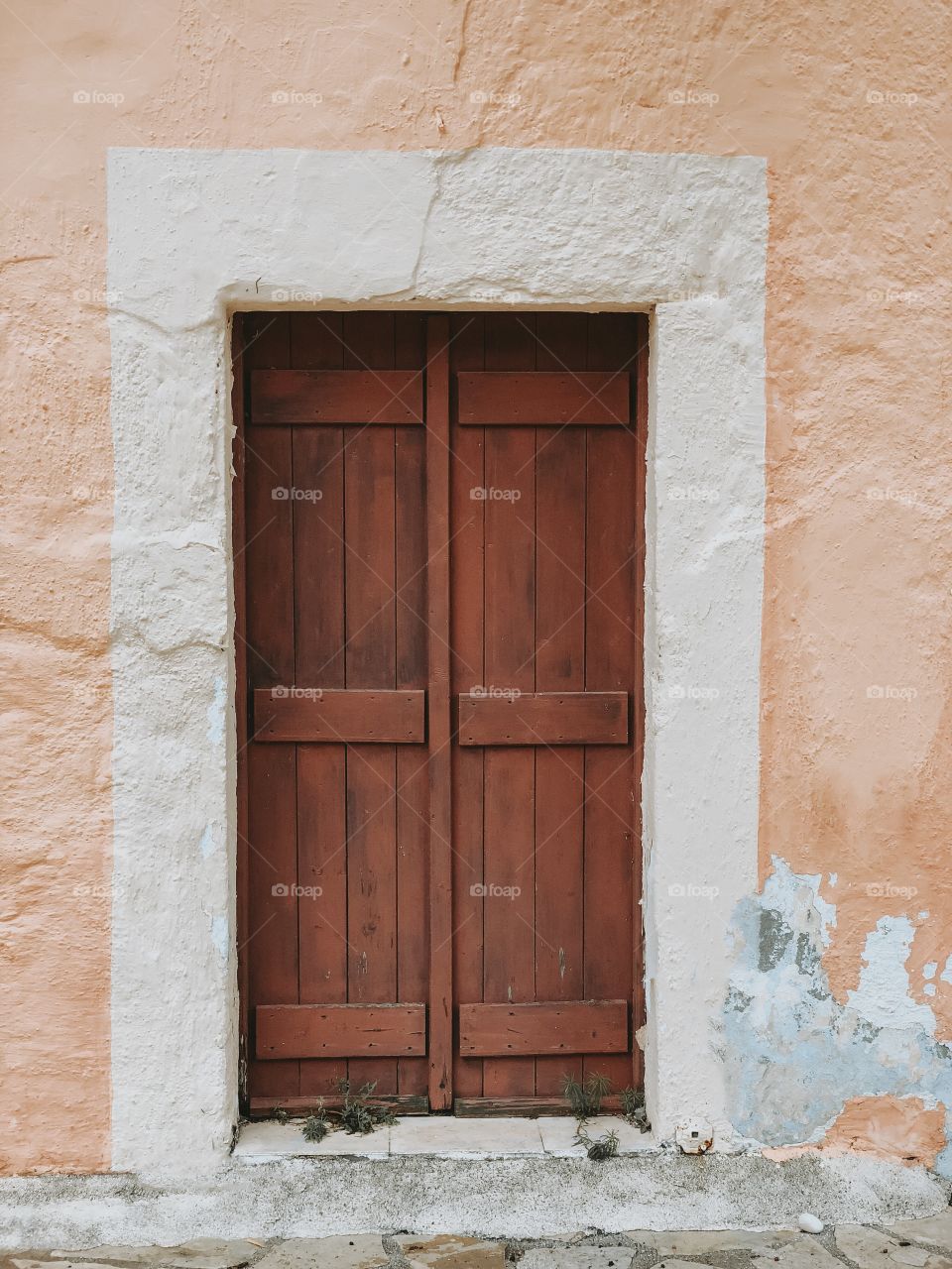 Typical door in santorini 