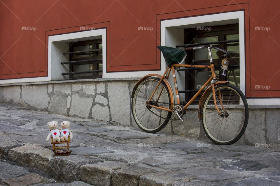 Bike parked on the street