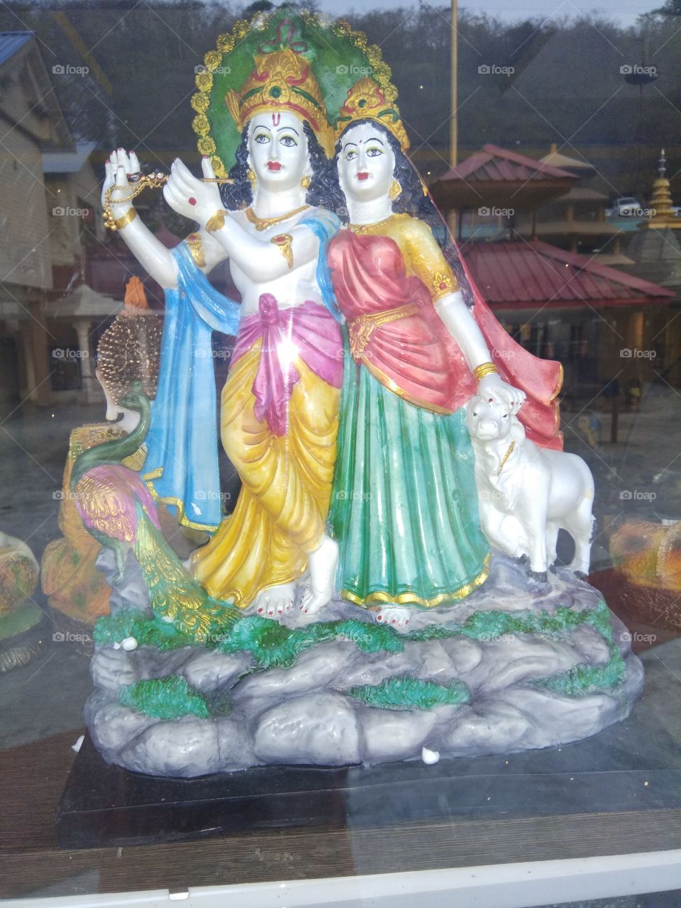 The Lord Radha-Kirshna is known fir their love towards each other, having different colour (skin). The Lord Krishna is black in colour while Radha is white in colour and very beautiful. Today as well these are worshipped by Indian Hindus