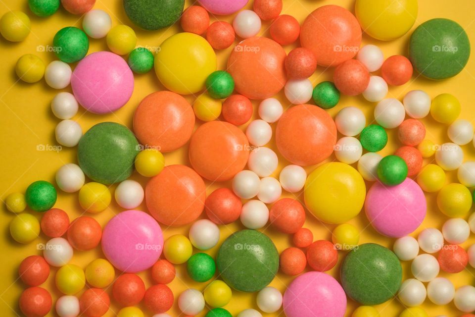Colorful and vibrant sweet candies