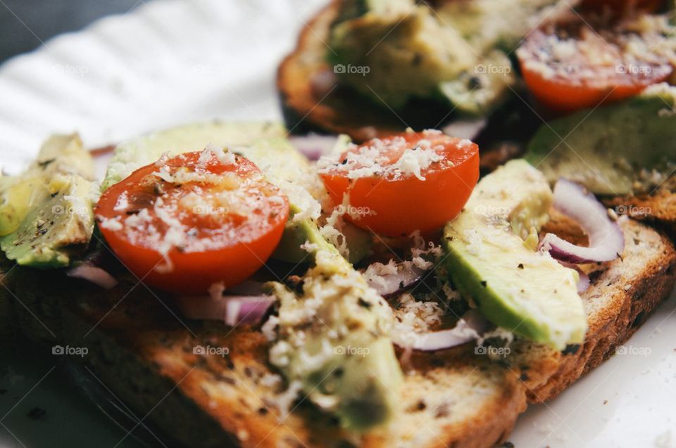 Avocado tomato toast