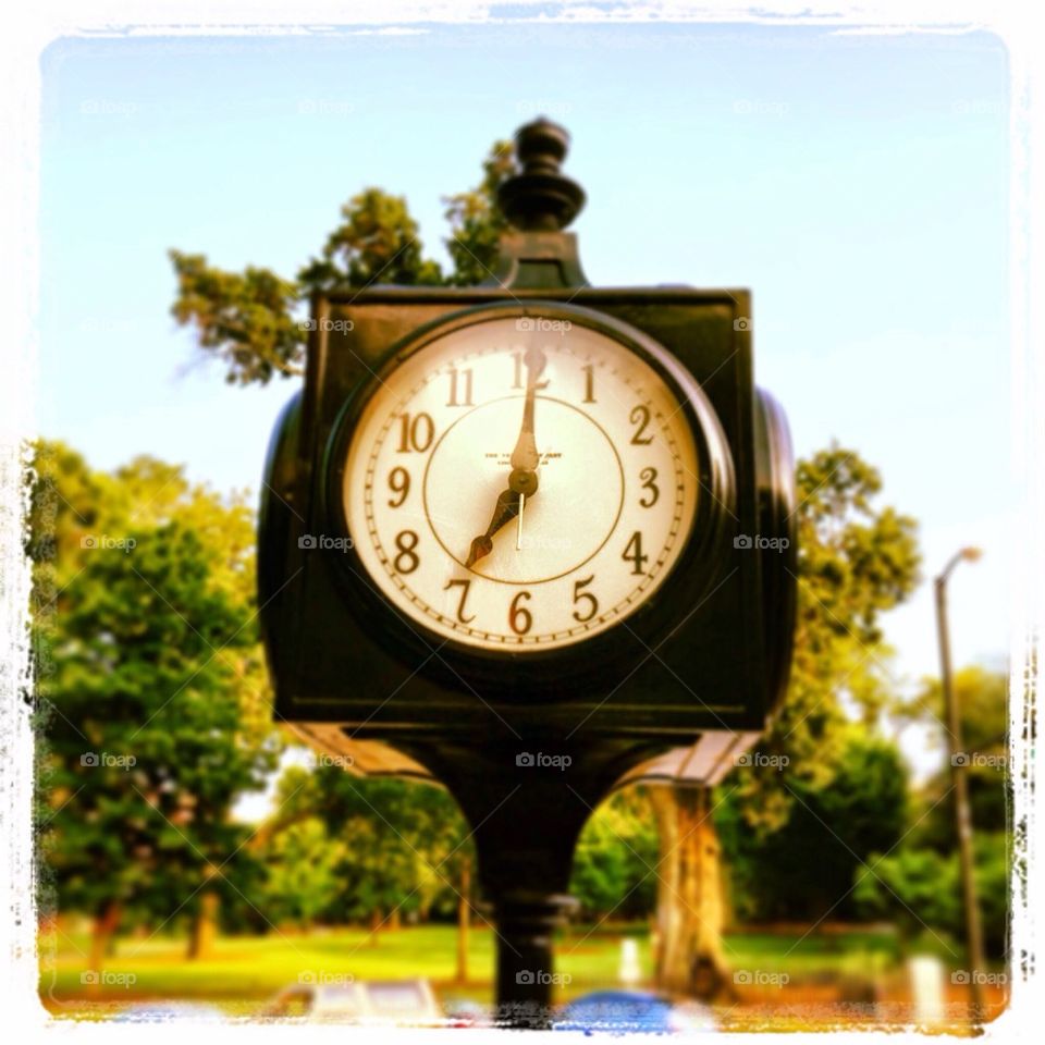 His stork clock in downtown Athens Georgia