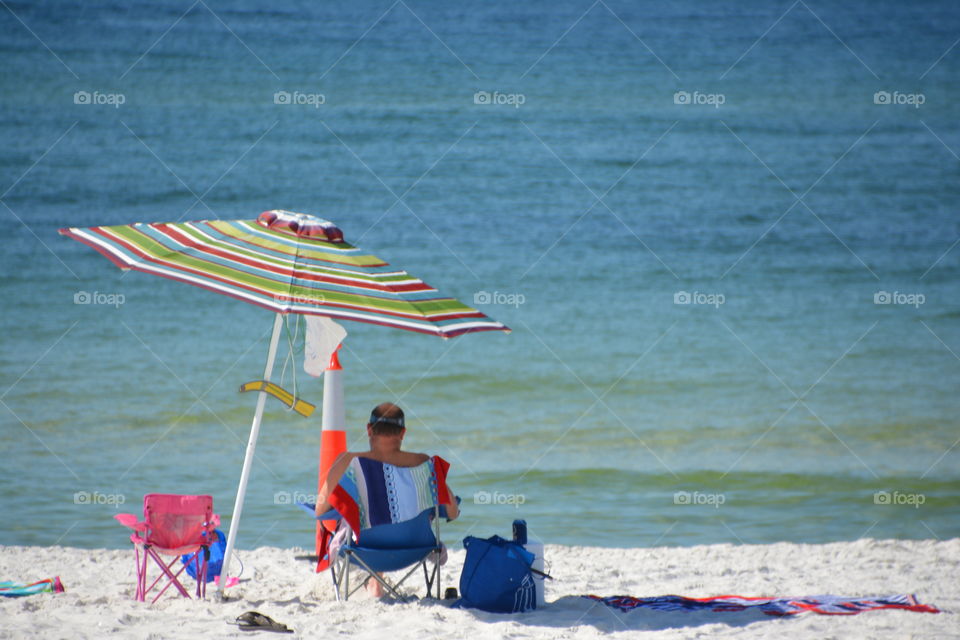 Man relaxing at beach