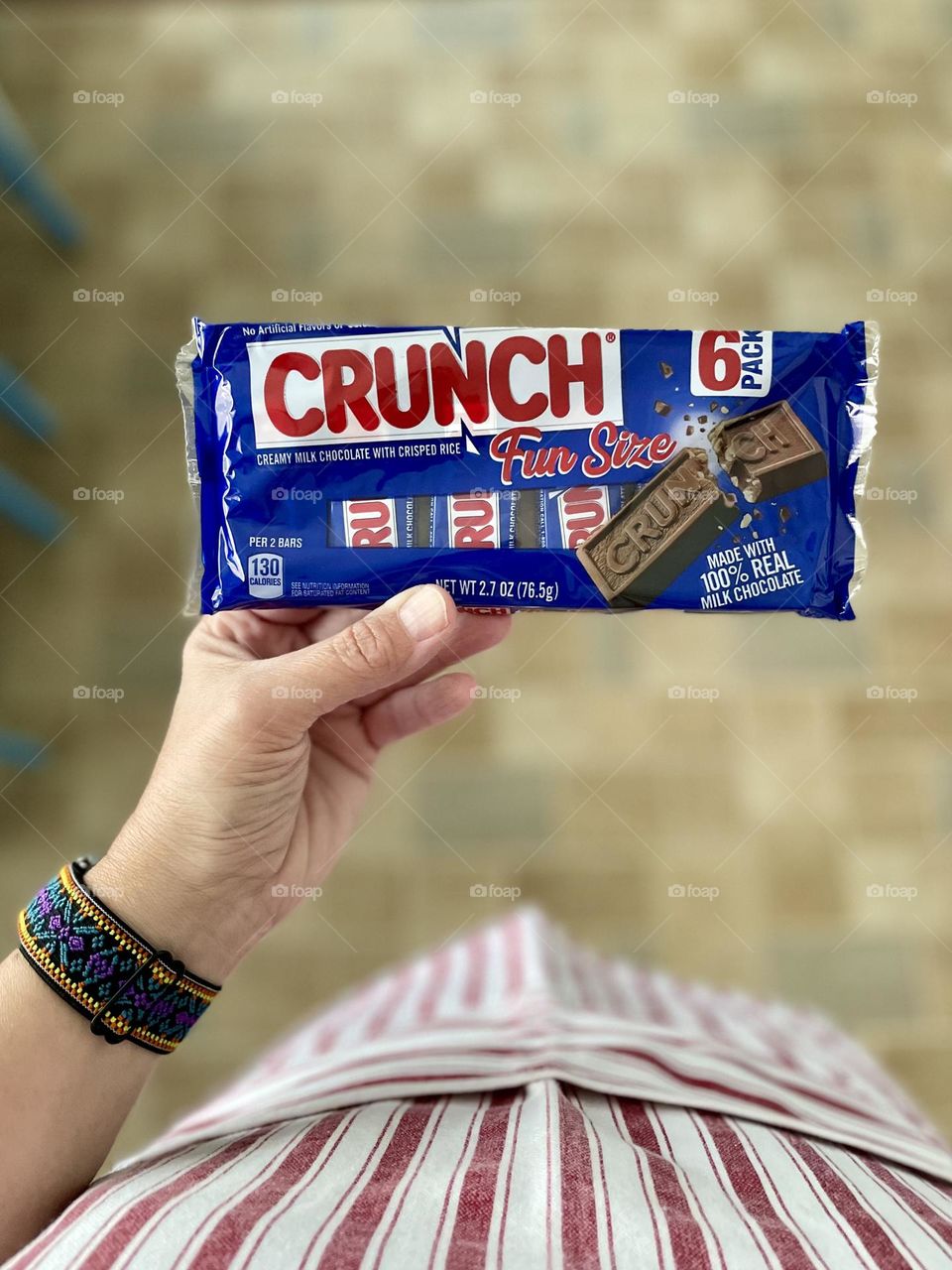 Chef holds pack of candy bars, Crunch Candy Bars, classic candy bars, using candy for baking 