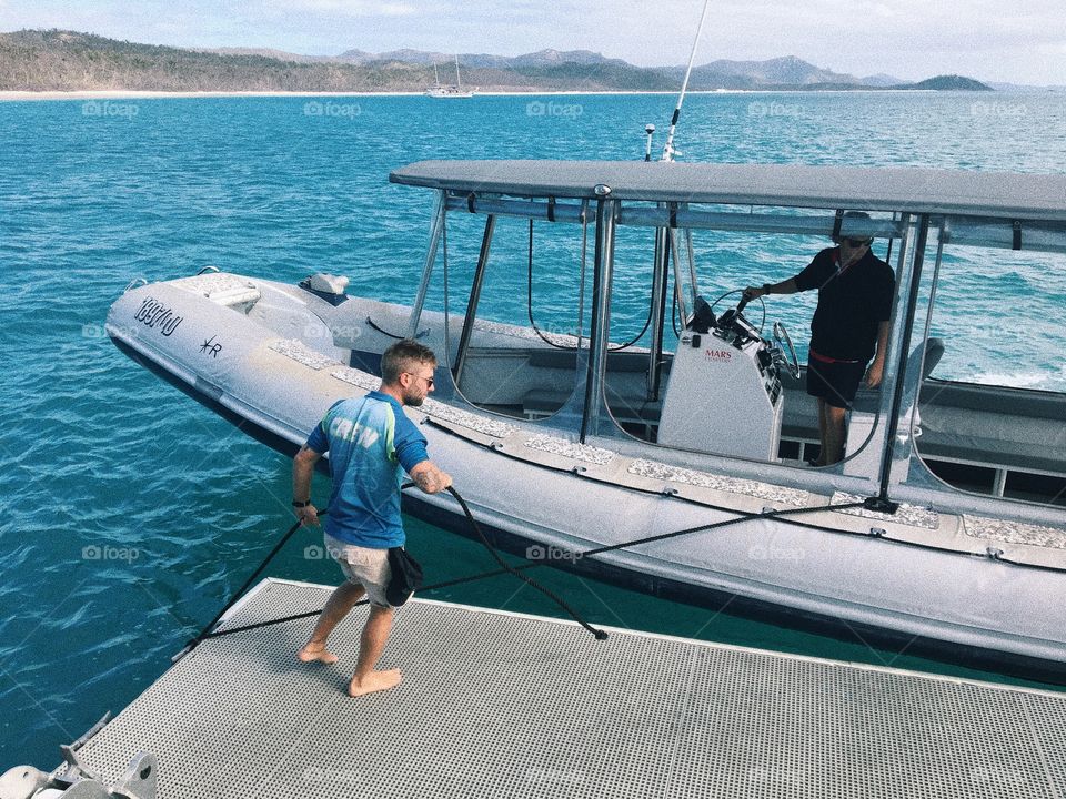 Boat on the whitsunday islands