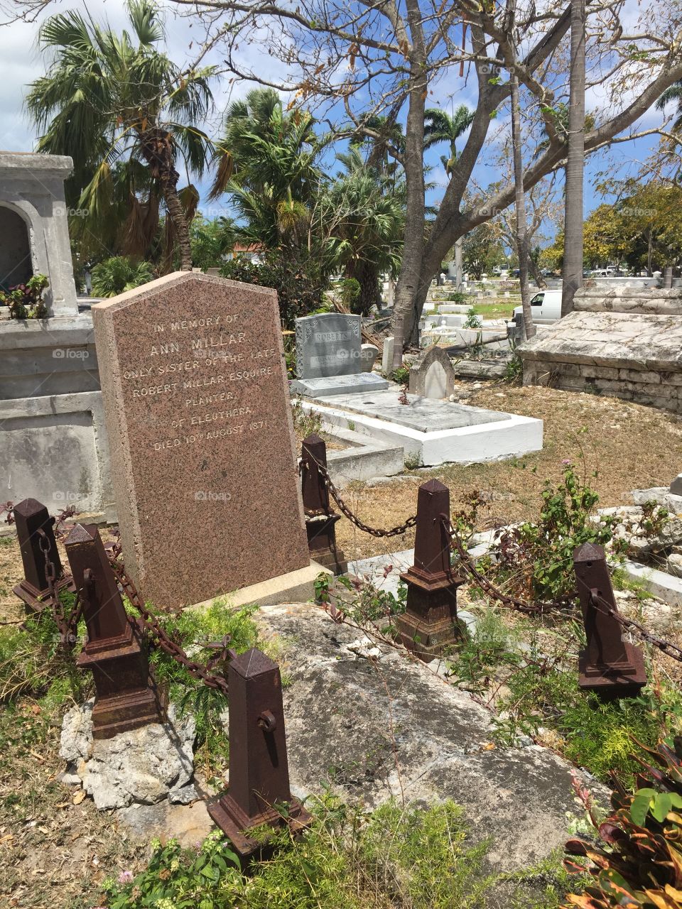 Cemetery headstone Bahamas