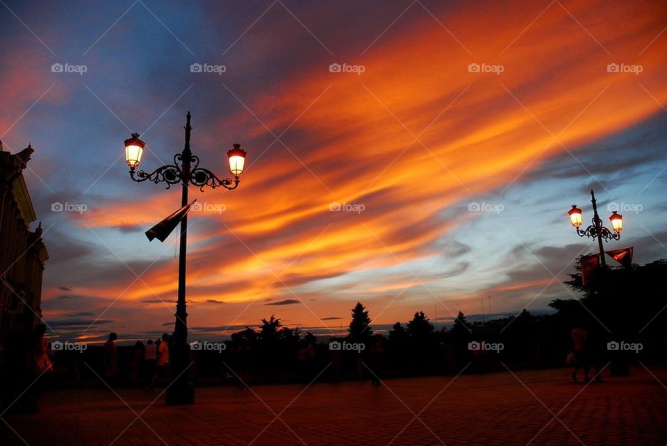 Sunset in Madrid