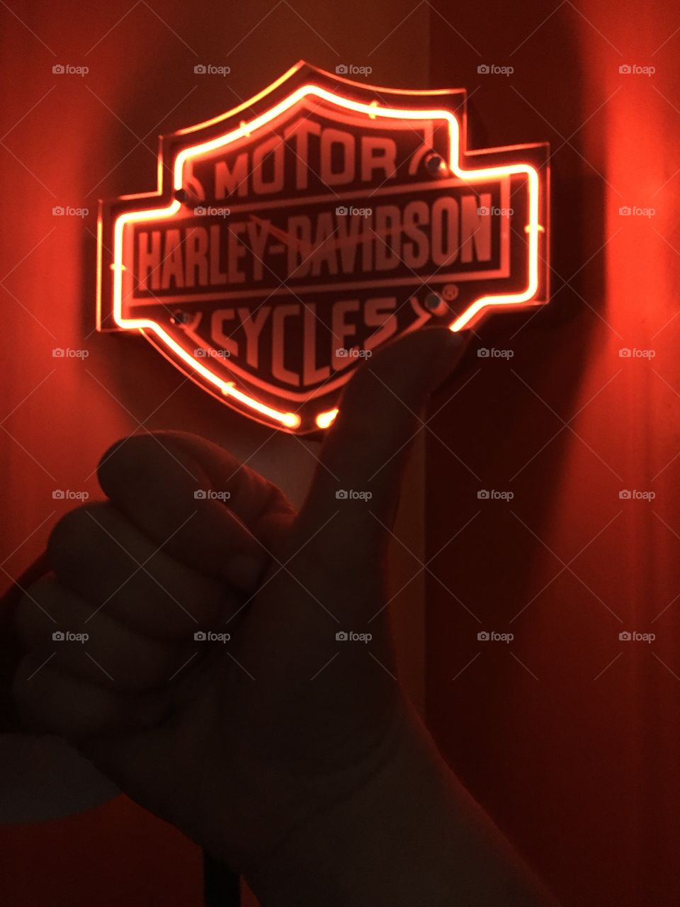 Lights lead to action! Harley themed too with bright lights 
