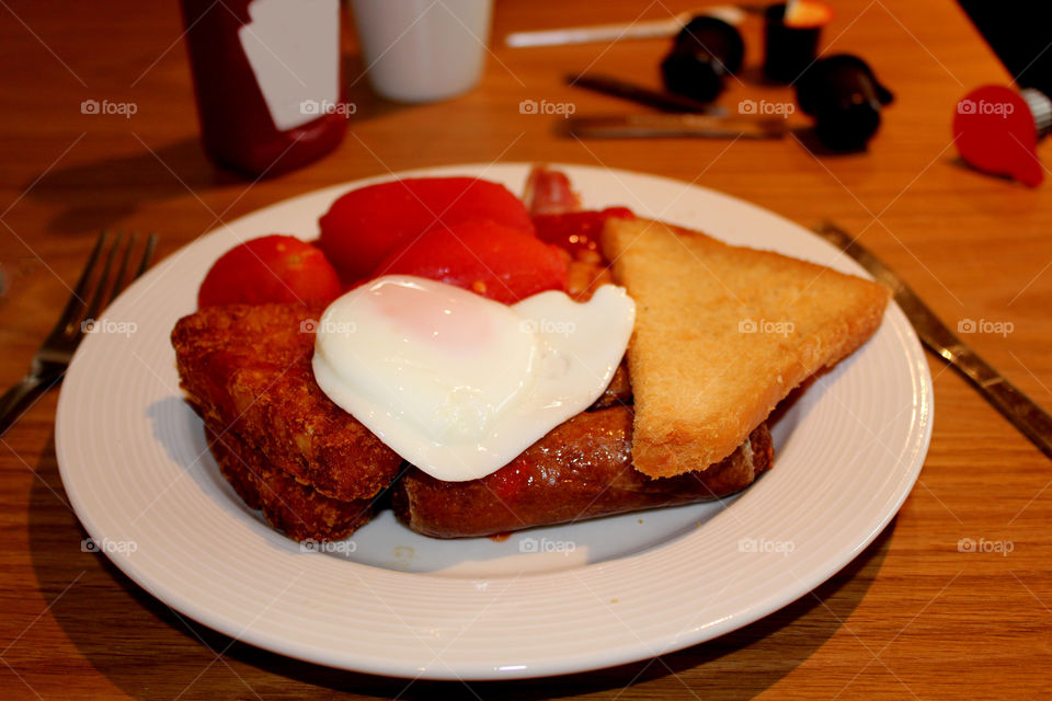 English breakfast scene 