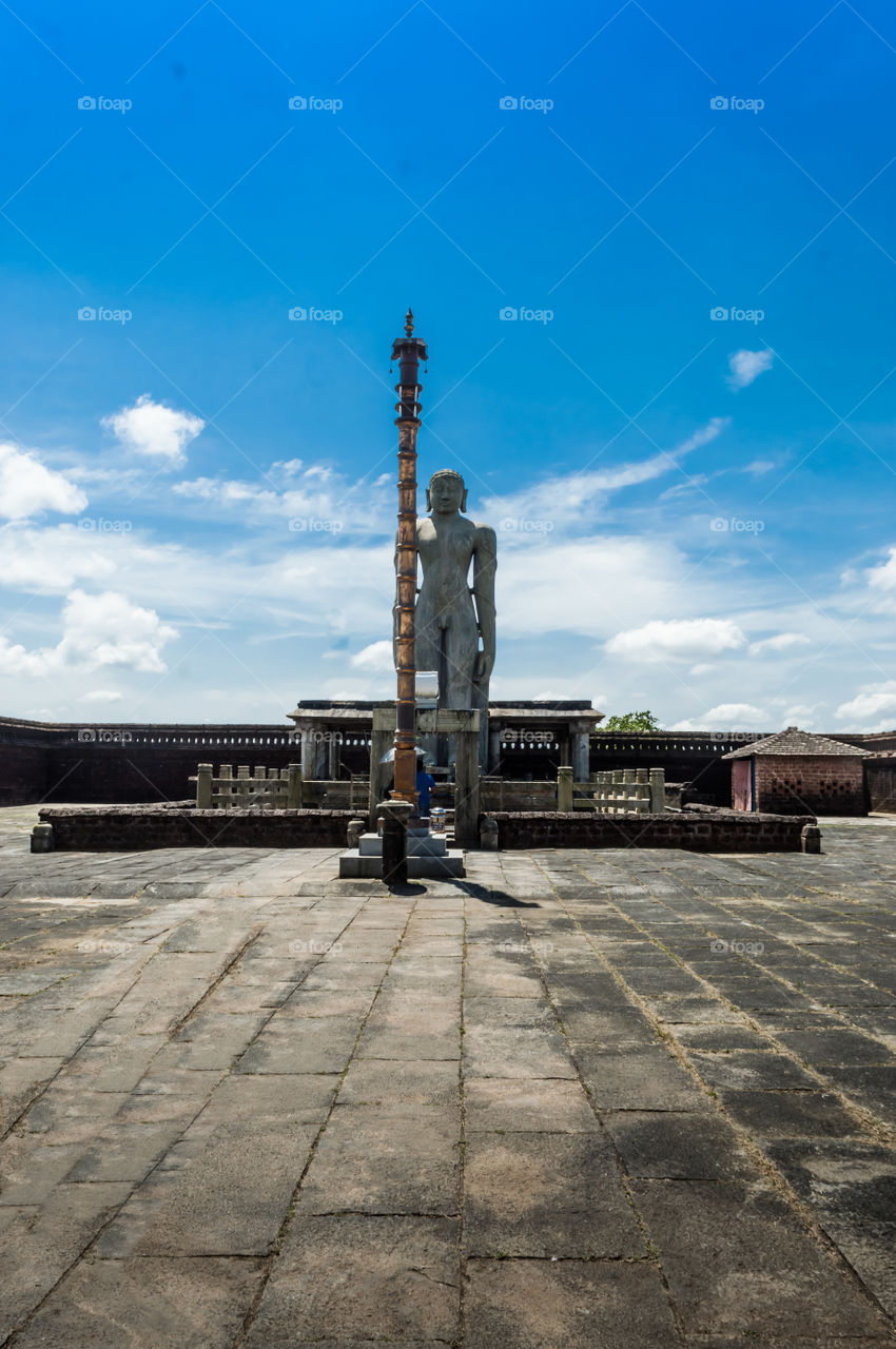 Gomateshwara statue, Karkala, Karnataka, India.