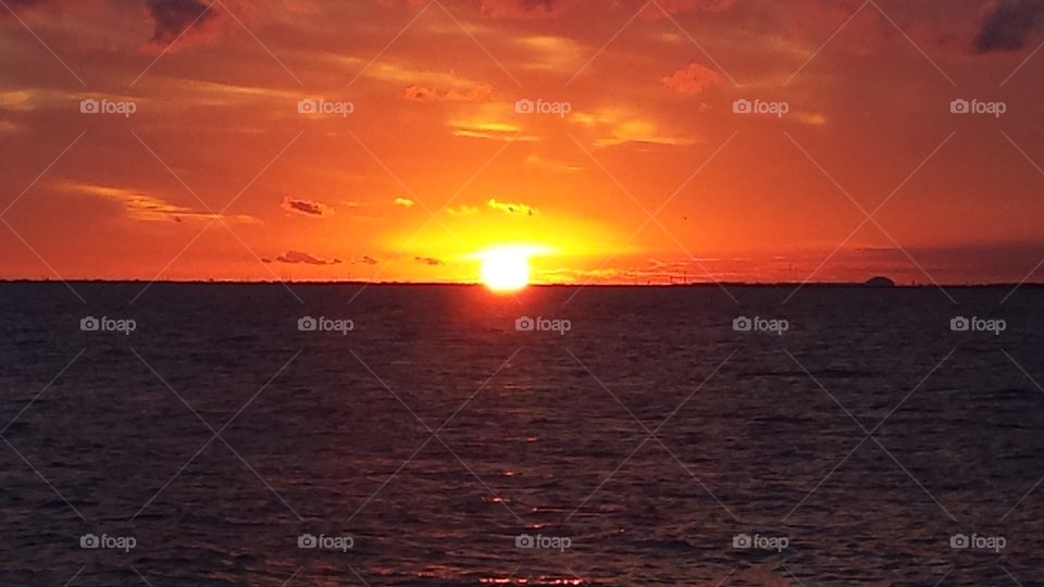 Sunset Over Bay