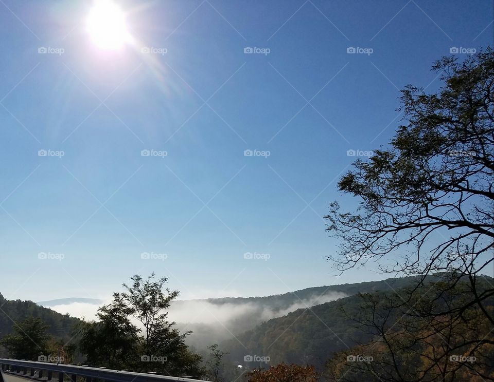 fog in the Allegheny mountains