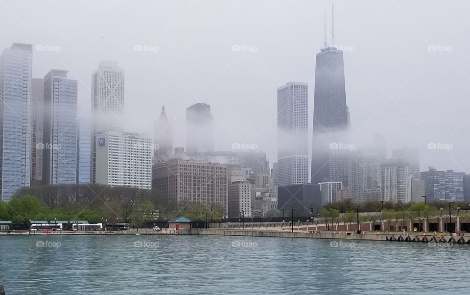 Foggy Skyline - Chicago