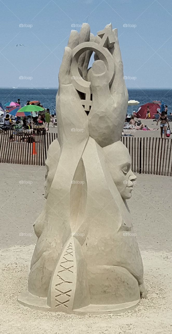 Sand Sculpture at beach