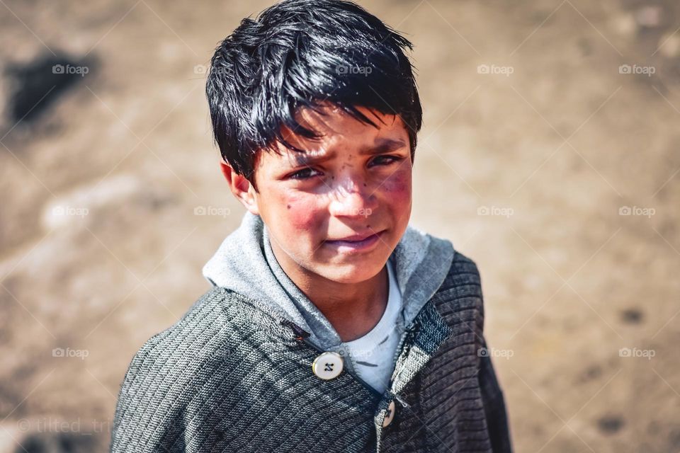 Smiling Kashmiri boy