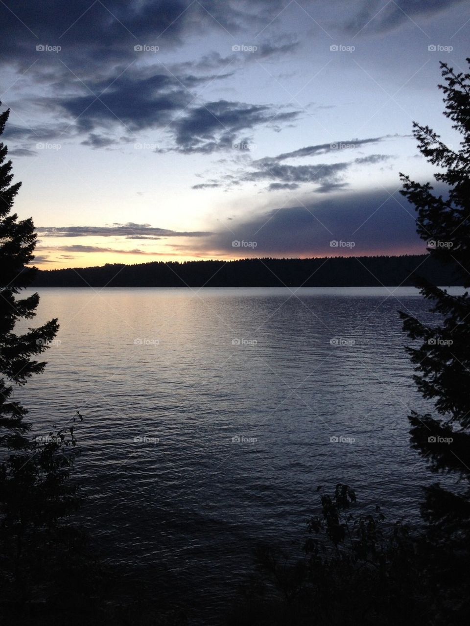 Payette lake at sunset