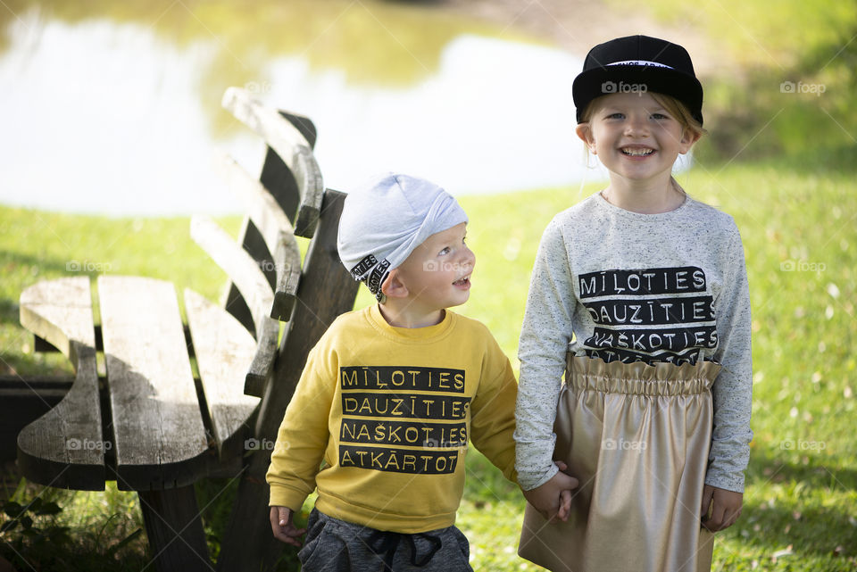 Happy smiling children outdoor