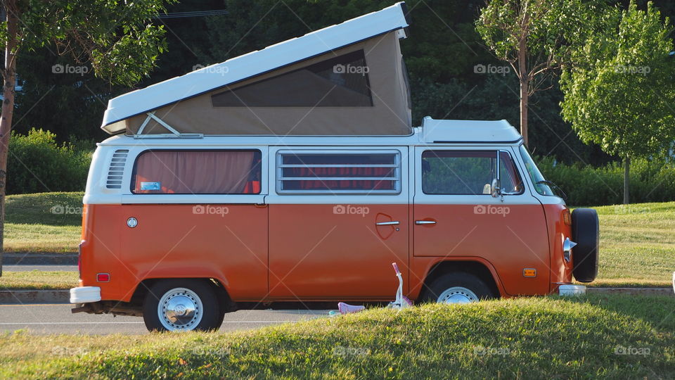 Vintage vw camper bus rv