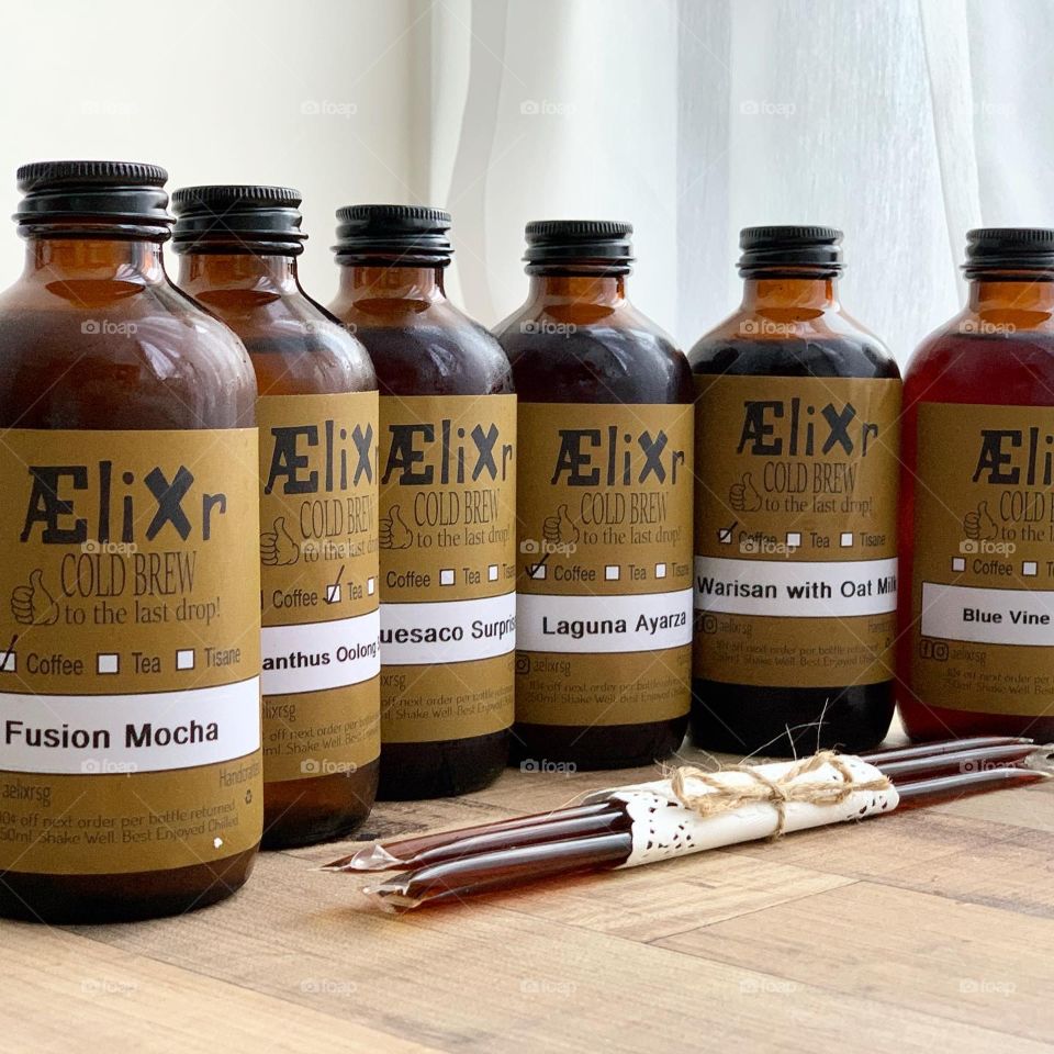 Cold brew coffee , tea and tisane