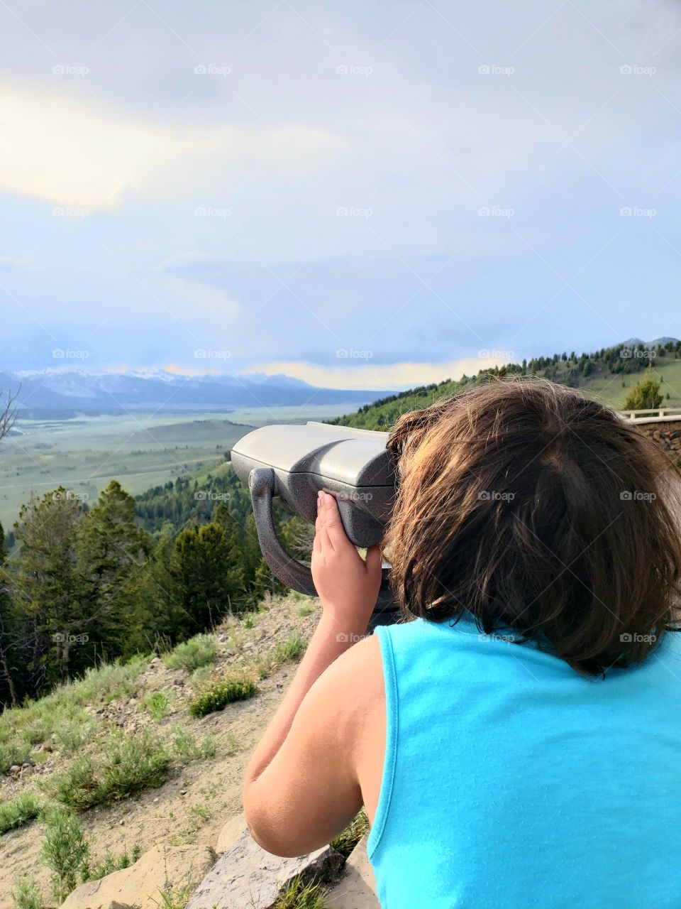 incredible view of central Idaho mountains and valley