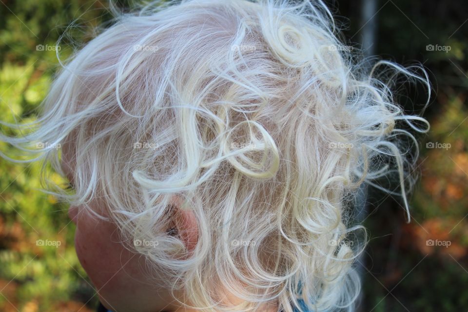Blonde curls