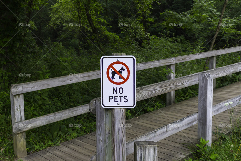 no pets sign