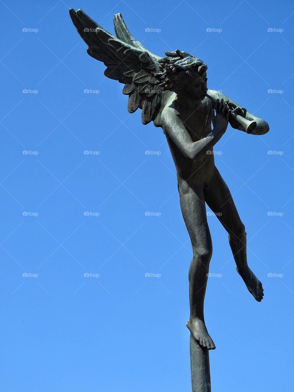 Angel playing flute