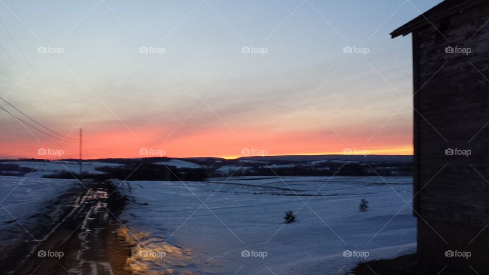 sunset over windgap,pa