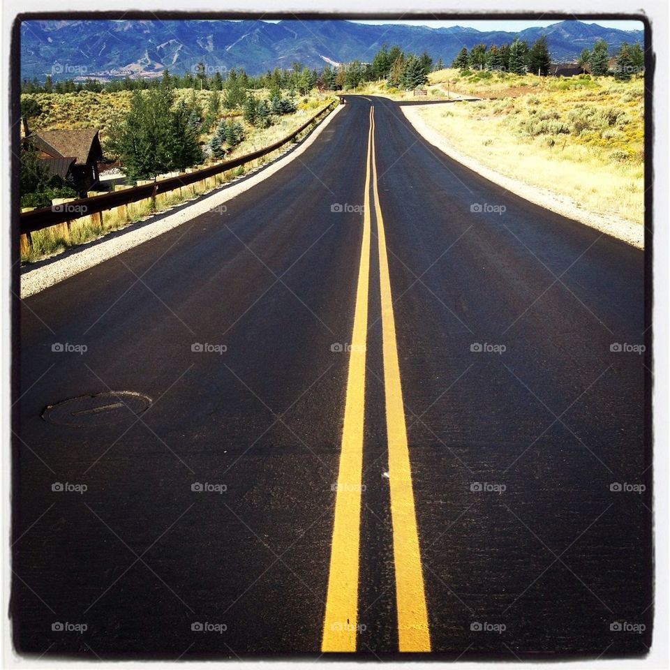US highway in mountains of Utah