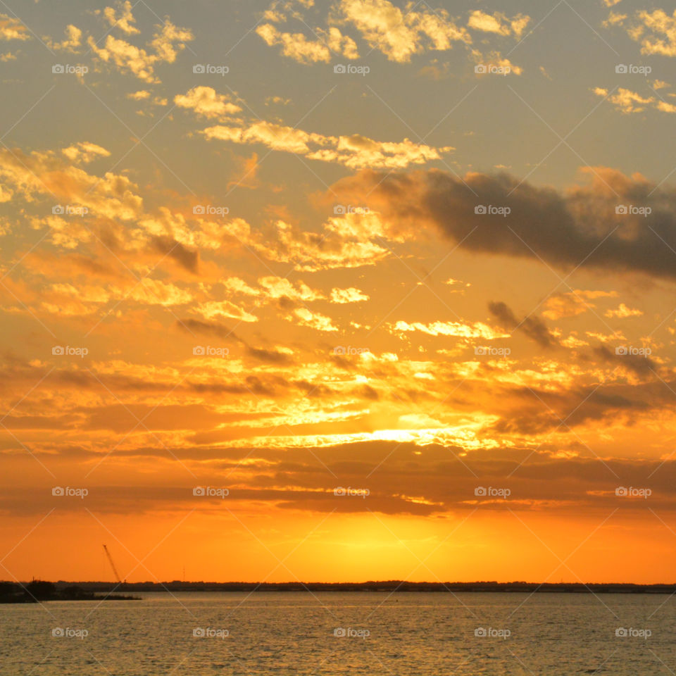 Dramatic sky over sea