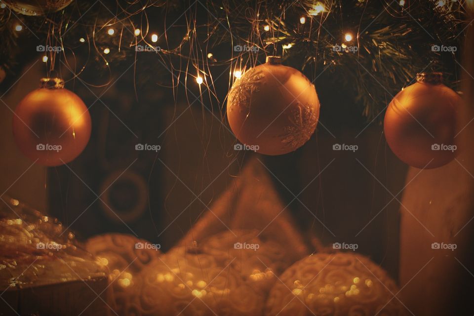 Christmas, Winter, Celebration, Gold, Ball