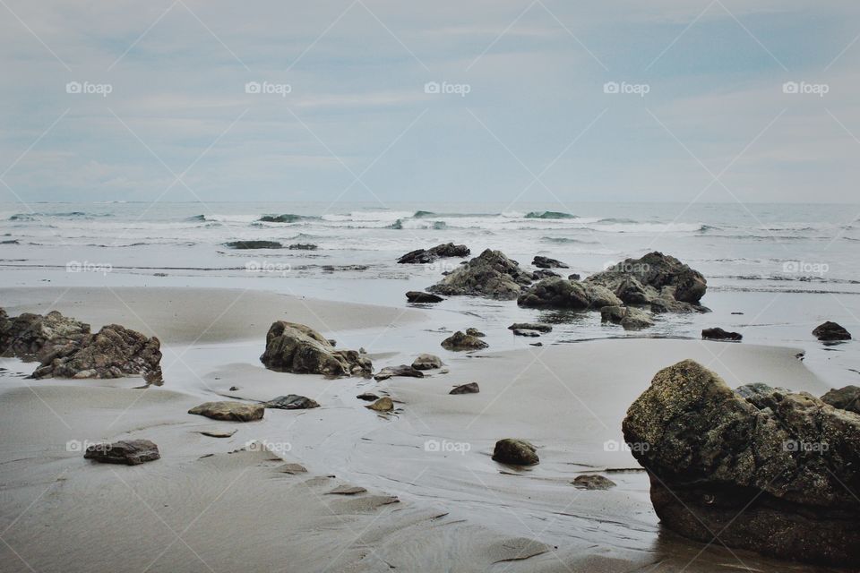 Rocky beach in Costa Rica 