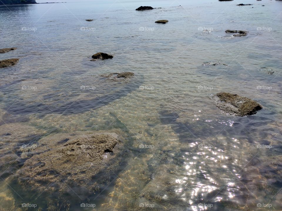 on the beach in the afternoon