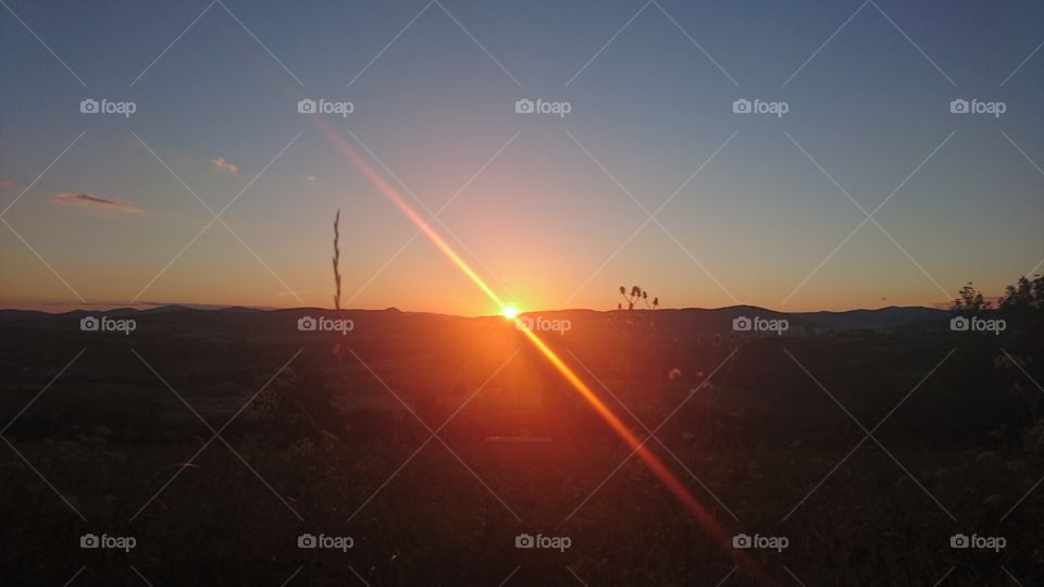 Sunset view of landscape