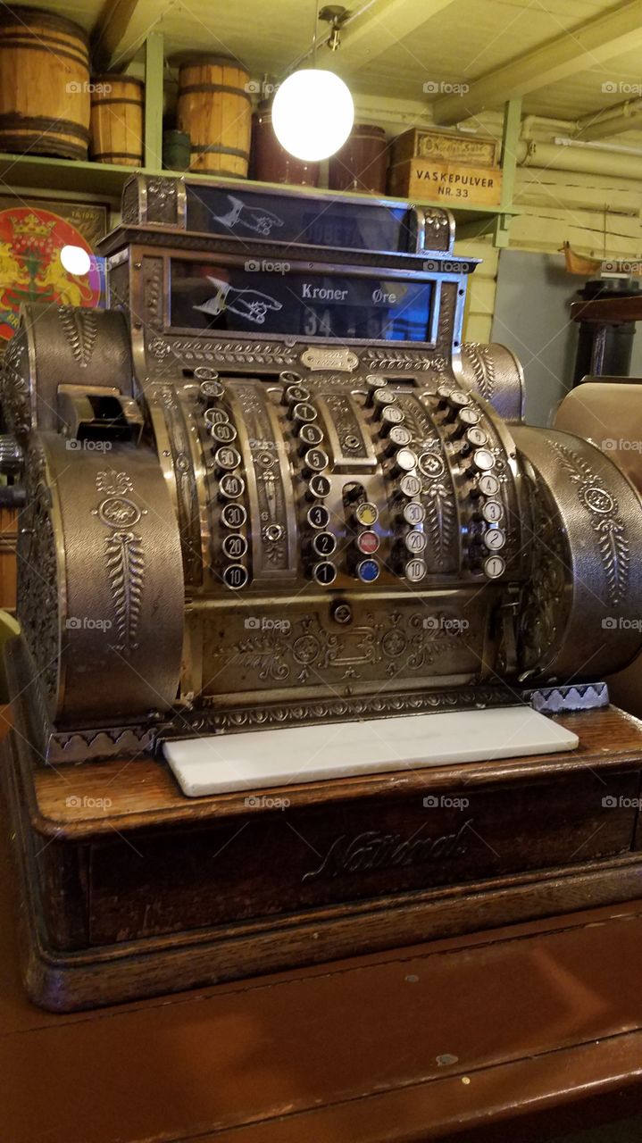 Antique money register
