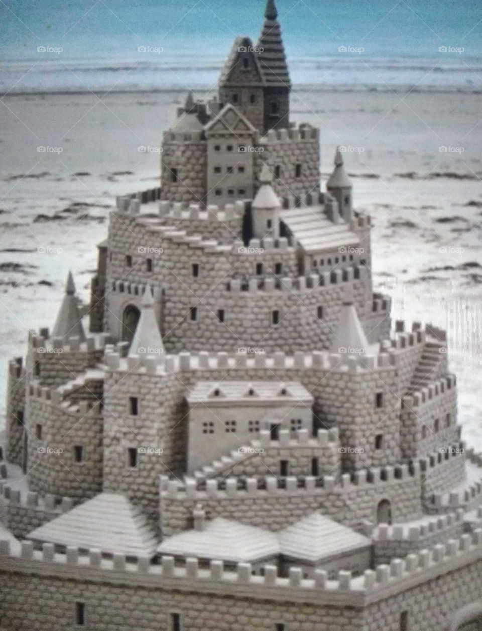 beautifully built sand Castle/ San Diego Beach California