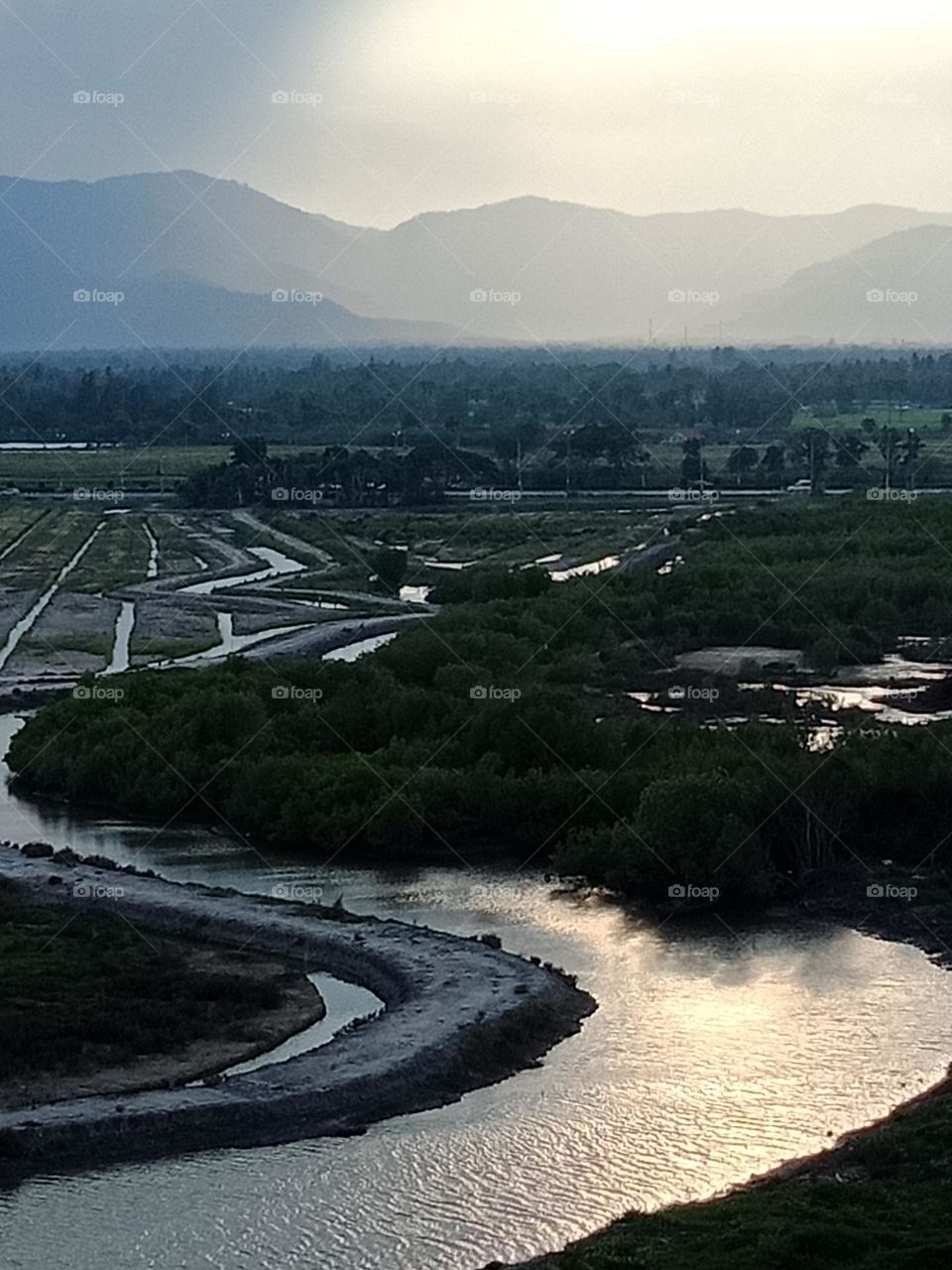 Mountain before sunset