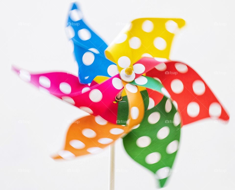 Colorful model wind turbine