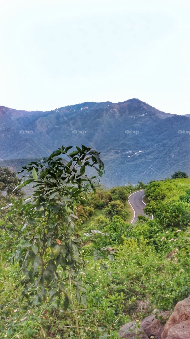 View of the remote hill villages