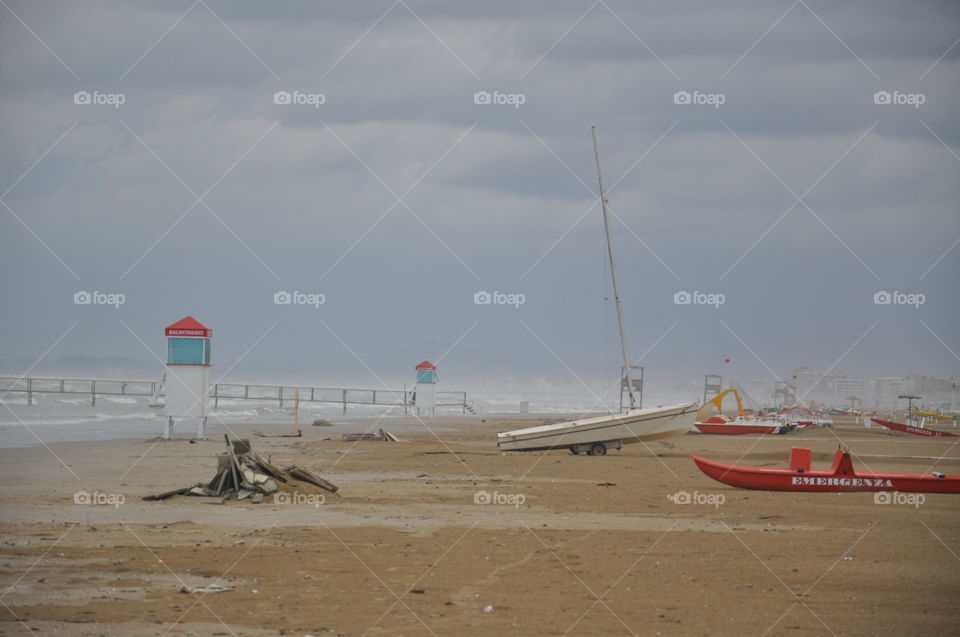 Storm on the beach 