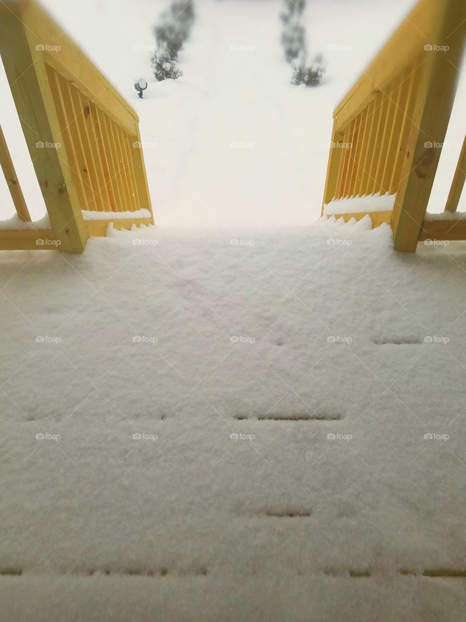 porch covered with snow