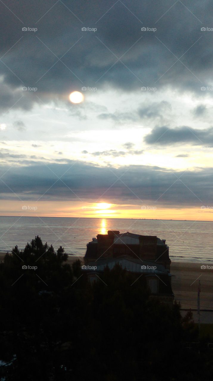 sunset in Normandy
