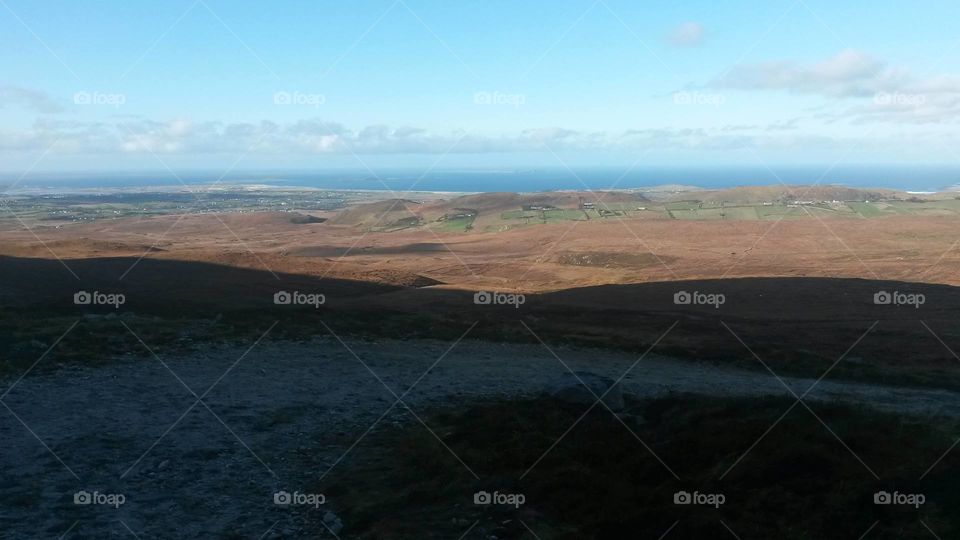 View of Donegal from Muckish, mountain views in Ireland, Irish autumn landscapes