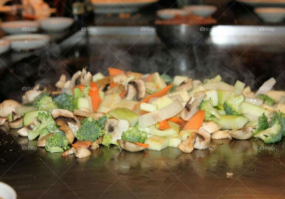 Lots of veggies to eat.