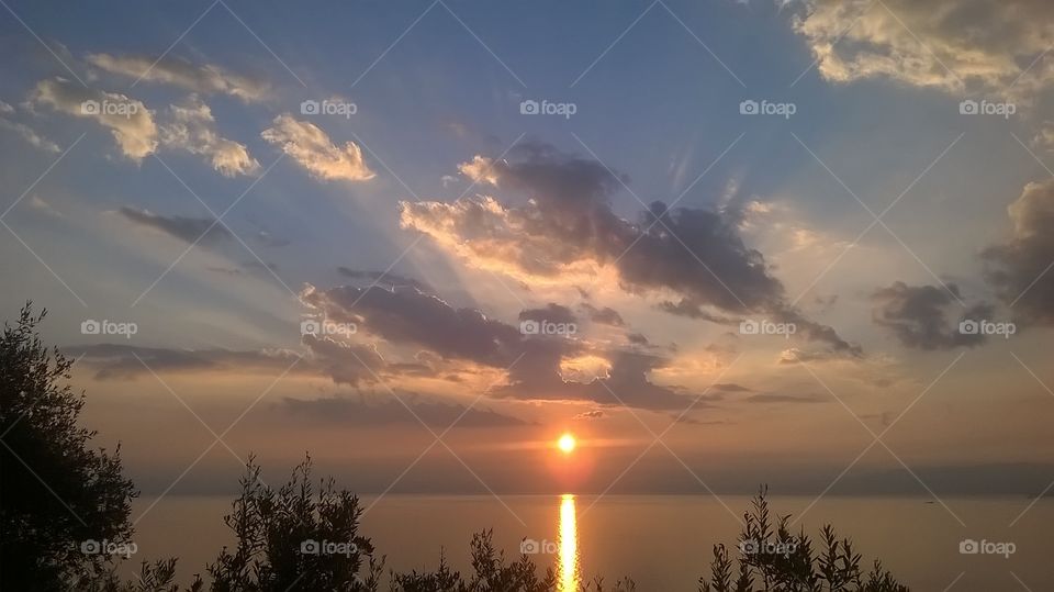 sunset Liguria san Rocco di camogli