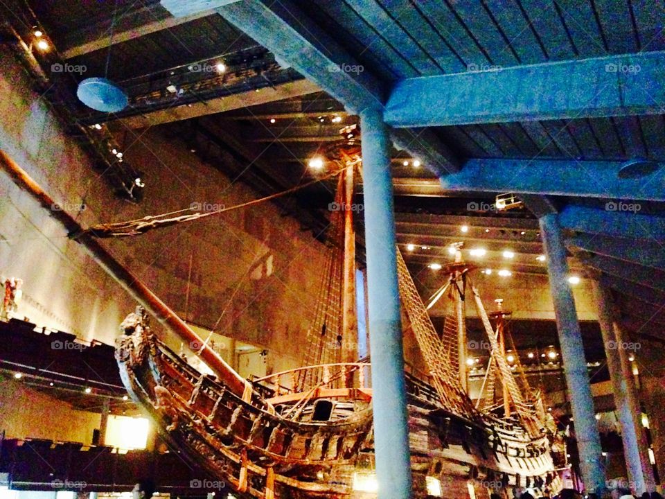 giant ship in vasa museum . giant ship in vasa museum Stockholm 